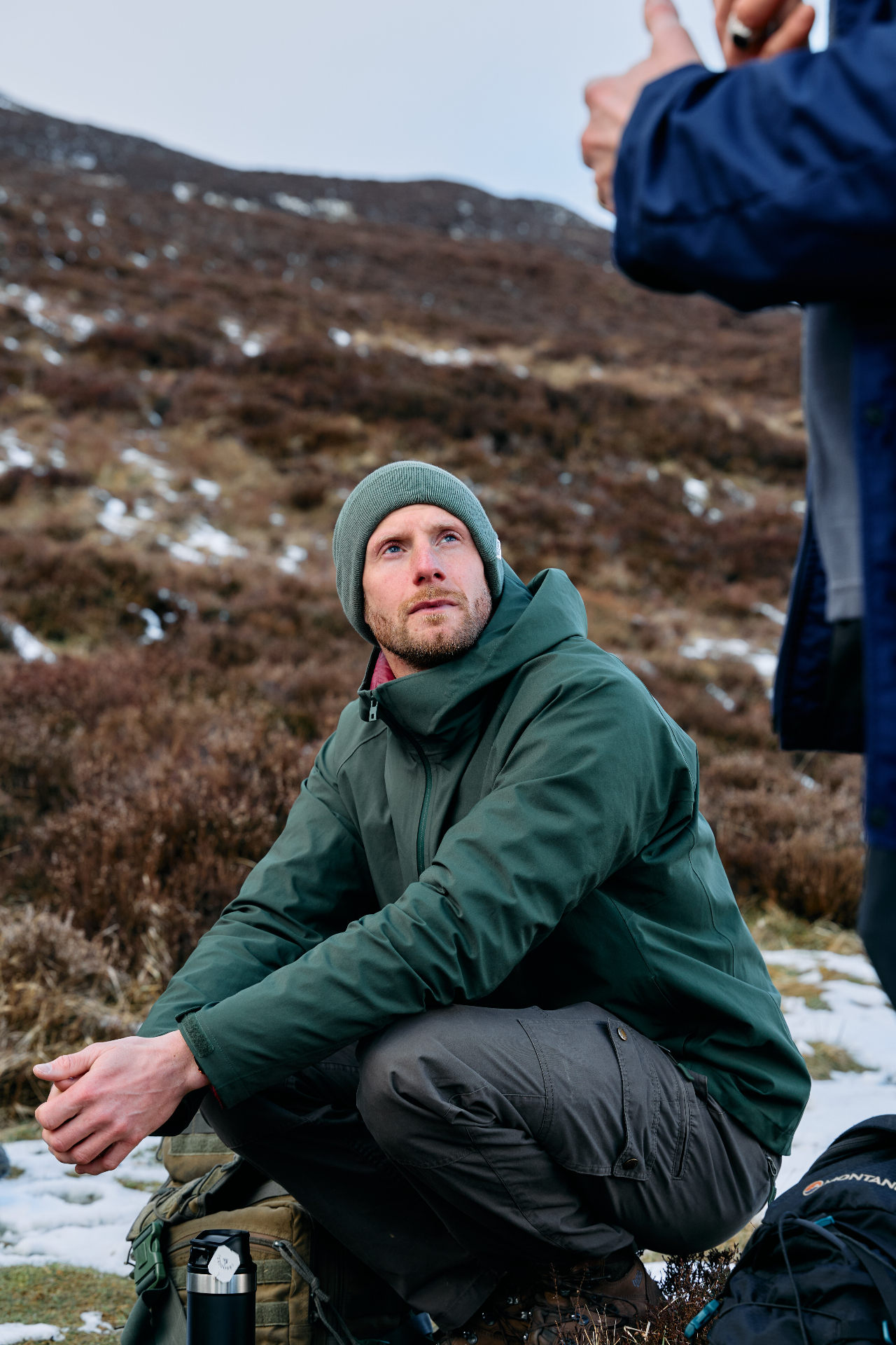 A quiet moment of reflection in the mountains